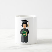 Mug Diplômée en Couvre-Chef et Toge Noirs (Centre)