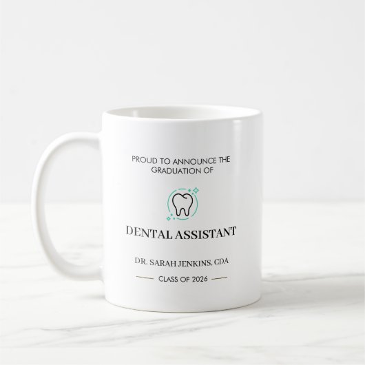 Mug Diplômés 2026 Assistant Dentaire CDA Graduation (Gauche)
