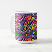 Mug Dippy Hippy style de peinture rétro (Devant gauche)