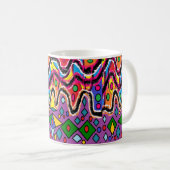 Mug Dippy Hippy style de peinture rétro (Devant droit)