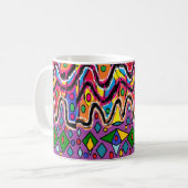 Mug Dippy Hippy style de peinture rétro (Devant gauche)