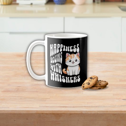 Mug Dire de chat noir mignon drôle