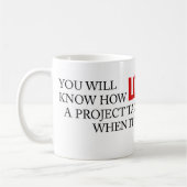 Mug Dire drôle de gestion des projets fini (Gauche)