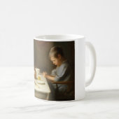 Mug Dire grâce (Garçon priant à la table) (Devant droit)