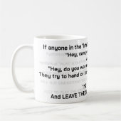 Mug "DIRE NON !" et PARTIR ! (Gauche)