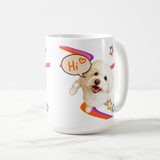 Mug Dire simplement "Bonjour" (Devant droit)