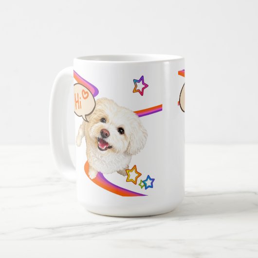 Mug Dire simplement "Bonjour" (Devant gauche)
