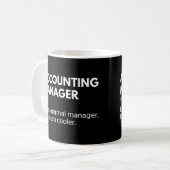 Mug Directeur comptable Définition de travail drôle (Devant gauche)