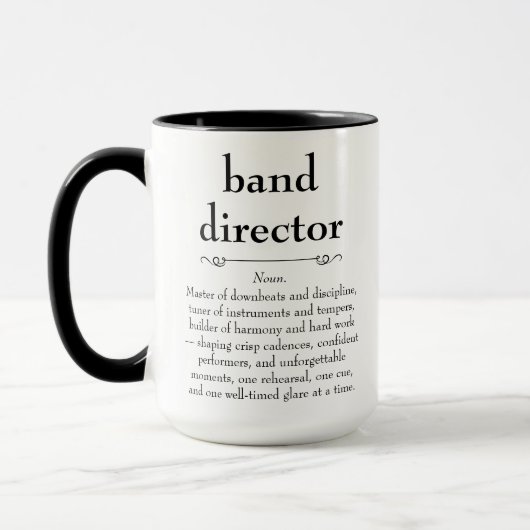 Mug Directeur de bande Définition Merci Cadeau (Gauche)