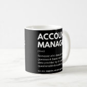 Mug Directeur de compte Définition de travail drôle (Devant droit)