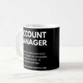 Mug Directeur de compte Définition de travail drôle (Devant gauche)