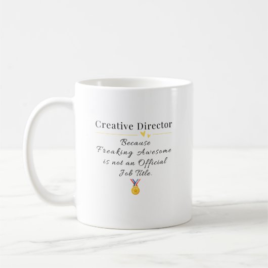 Mug Directeur de la création Citation drôle de titre d (Gauche)