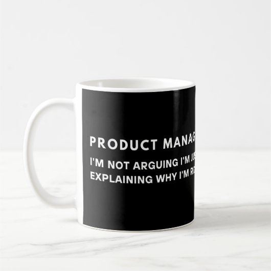 Mug Directeur de produit Je ne discute pas, j'explique (Gauche)