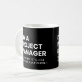 Mug Directeur de projet Citation drôle de patron (Devant gauche)