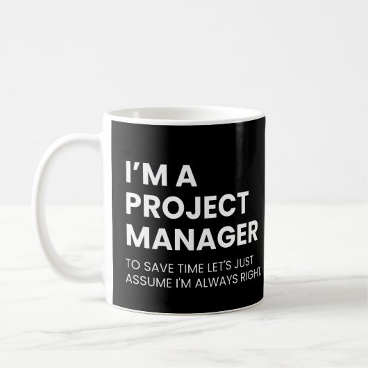 Mug Directeur de projet Citation drôle de patron (Gauche)