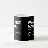 Mug Directeur d'entrepôt Citation de travail drôle de  (Centre)