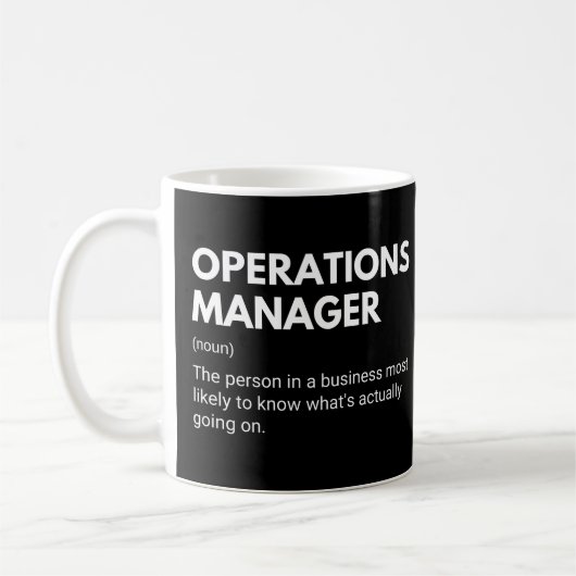 Mug Directeur des opérations Définition de travail drô (Gauche)