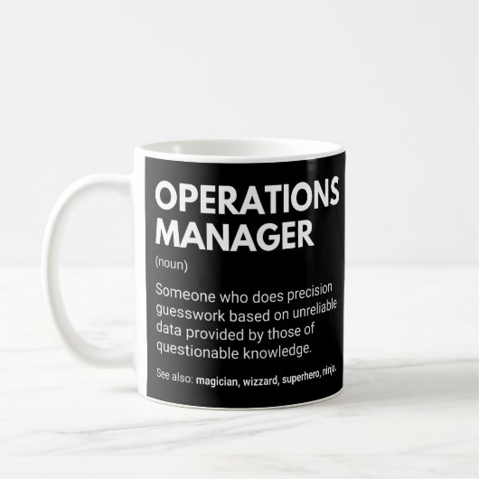 Mug Directeur des opérations Définition drôle de trava (Gauche)