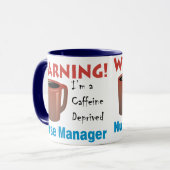 Mug Directeur d'infirmière déshérité par caféine (Devant gauche)