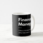 Mug Directeur financier Définition drôle (Devant droit)