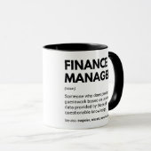 Mug Directeur financier Définition Drôle (Devant droit)