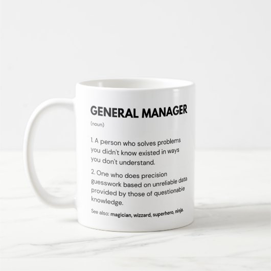 Mug Directeur général Définition de travail (Gauche)