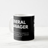 Mug Directeur général Définition de travail amusant (Devant gauche)