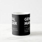 Mug Directeur général Définition de travail drôle (Centre)