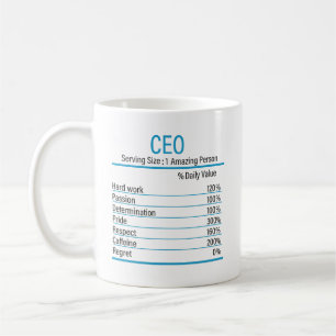 Mug Directeur général - Nutrition Facts, Nutrition Fac
