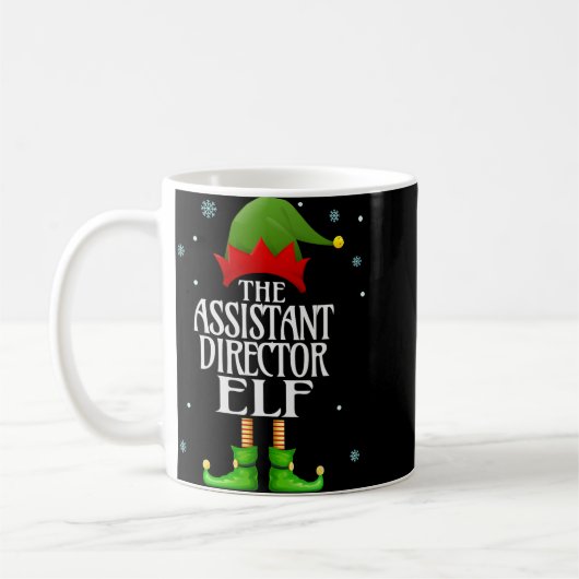 Mug Directeur Istant Elf Xmas Funny Famille Correspond (Gauche)
