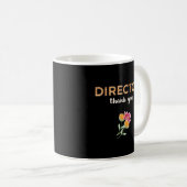 Mug Directeur, Merci dans lettres de marquee (Devant droit)