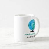 Mug Directeur personnalisé par globe d'aquarelle (Devant droit)