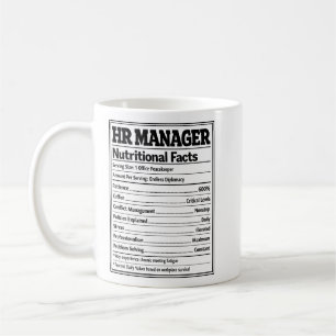 Mug Directeur RH Faits Nutritionnels Cadeau Drôle de B