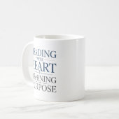 Mug Diriger avec cœur, apprentissage et objectif (Devant gauche)