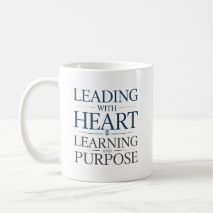 Mug Diriger avec cœur, apprentissage et objectif