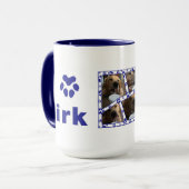 Mug Dirk "amour de tasse" dans le bleu marine (Devant gauche)