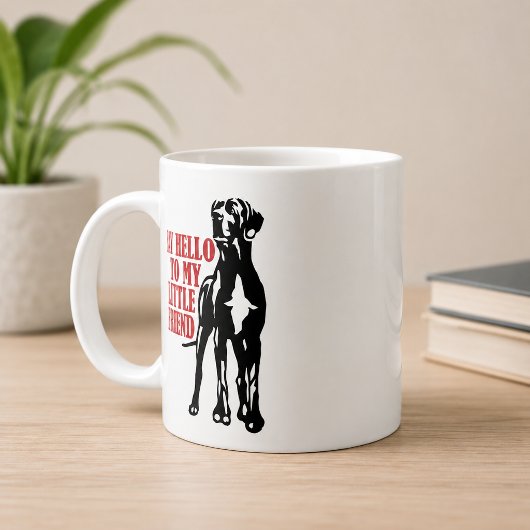 Mug Dis Bonjour à mon petit ami Great Dane Coffee Mu