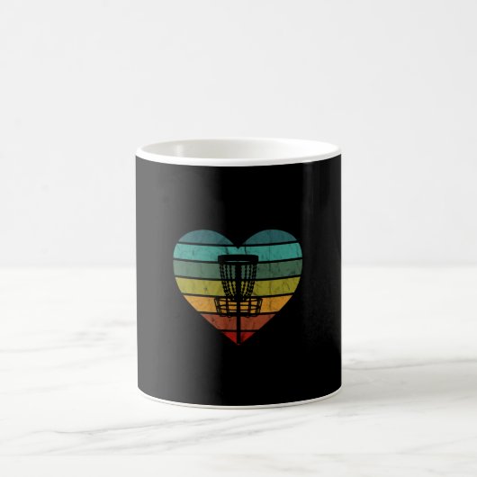 Mug DiscGolf - Panier cible rétro Vintage (Centre)