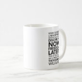 Mug Disciplien Now, Freedom Later - Success Motivation (Devant droit)