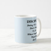 Mug Discipline - Nouvelle définition (Devant droit)