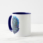 Mug Discipline sur Hype Blue Glow Bitcoin Crypto (Devant gauche)