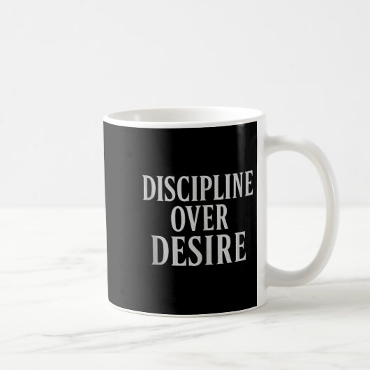 Mug Discipline sur le désir _ Citation motivationnelle (Droite)