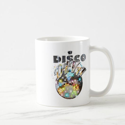 Mug Disco Ball Disco Diva Queen - les années 70 Retro (Droite)