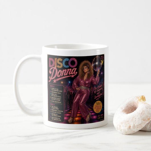 Mug Disco Donna & Disco Dazzler (Avec donut)