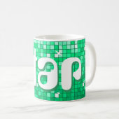 Mug Disco Tiles Jade 'star mug' (Devant droit)