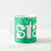 Mug Disco Tiles Jade 'star mug' (Devant gauche)