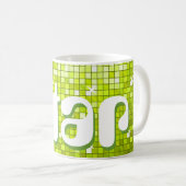 Mug Disco Tiles Lime 'star mug' (Devant droit)