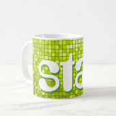 Mug Disco Tiles Lime 'star mug' (Devant gauche)