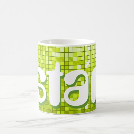 Mug Disco Tiles Lime 'star mug' (Centre)