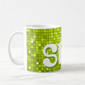 Mug Disco Tiles Lime 'star mug' (Gauche)